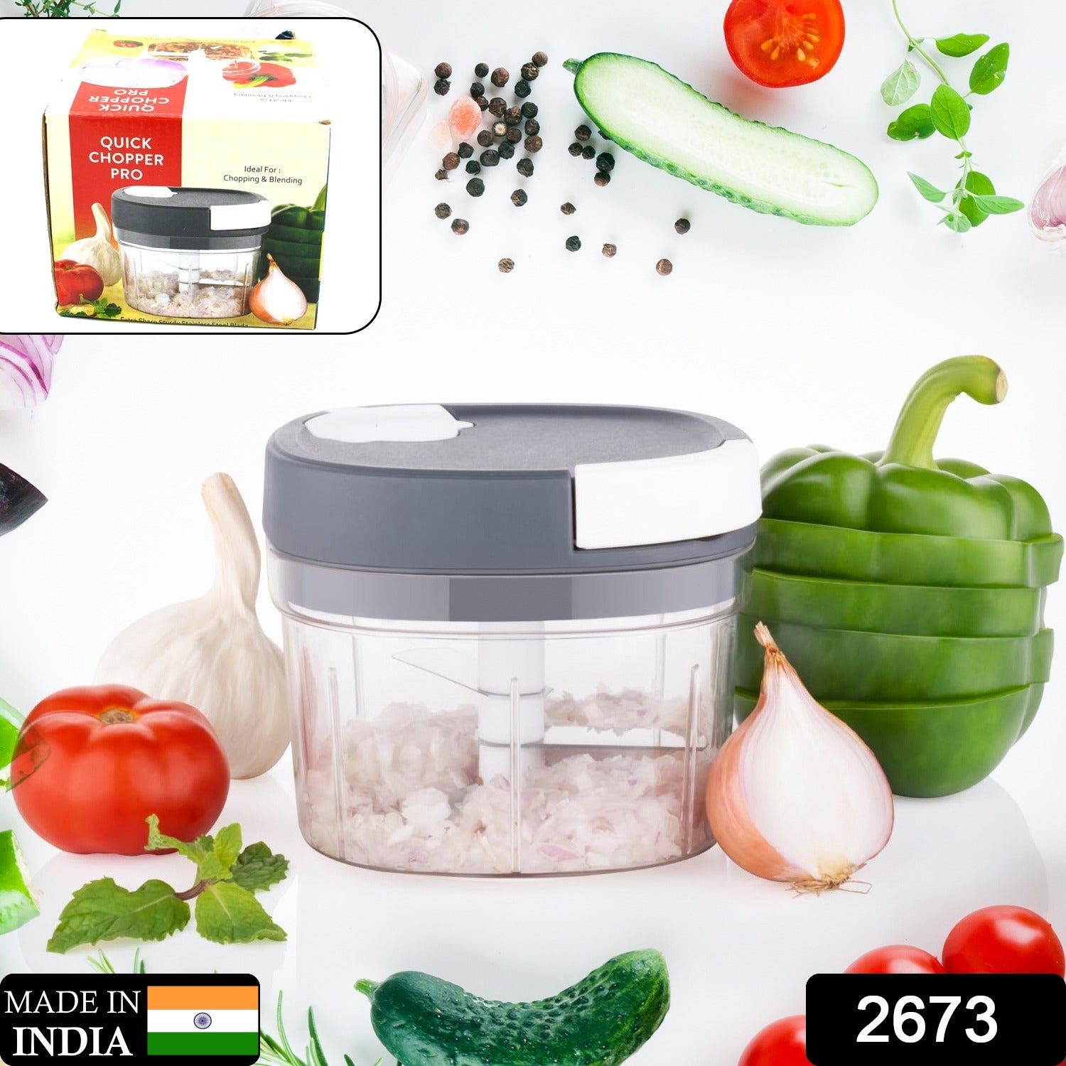 2673 Handy Chopper And Slicer Used Widely For Chopping And Slicing Of Fruits Vegetables Cheese Etc. Including All Kitchen Purposes 2673 Handy Chopper And Slicer Used Widely For Chopping And Slicing Of Fruits Vegetables Cheese Etc. Including All Kitchen Purposes